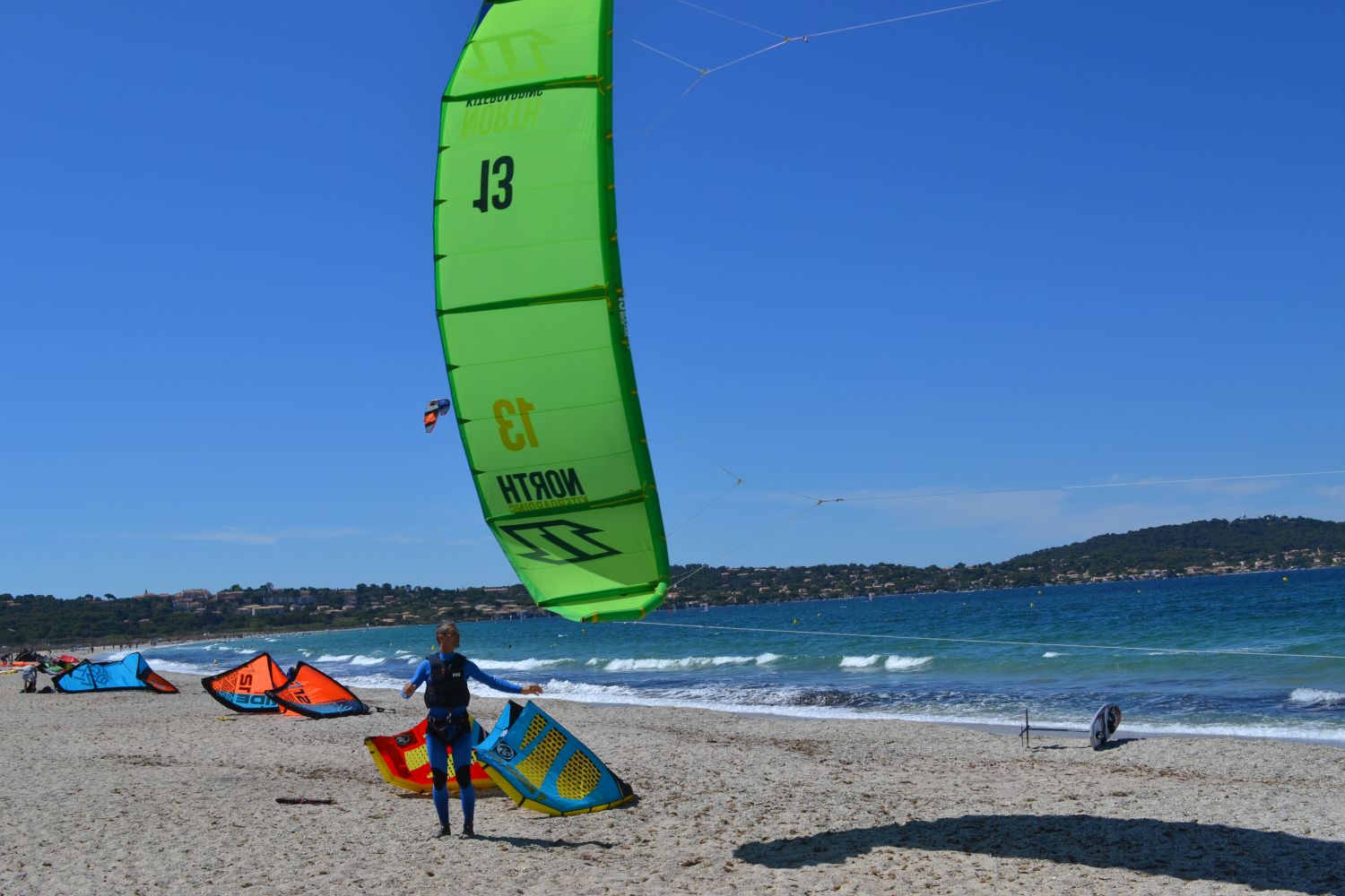 kitesurf sur la plage